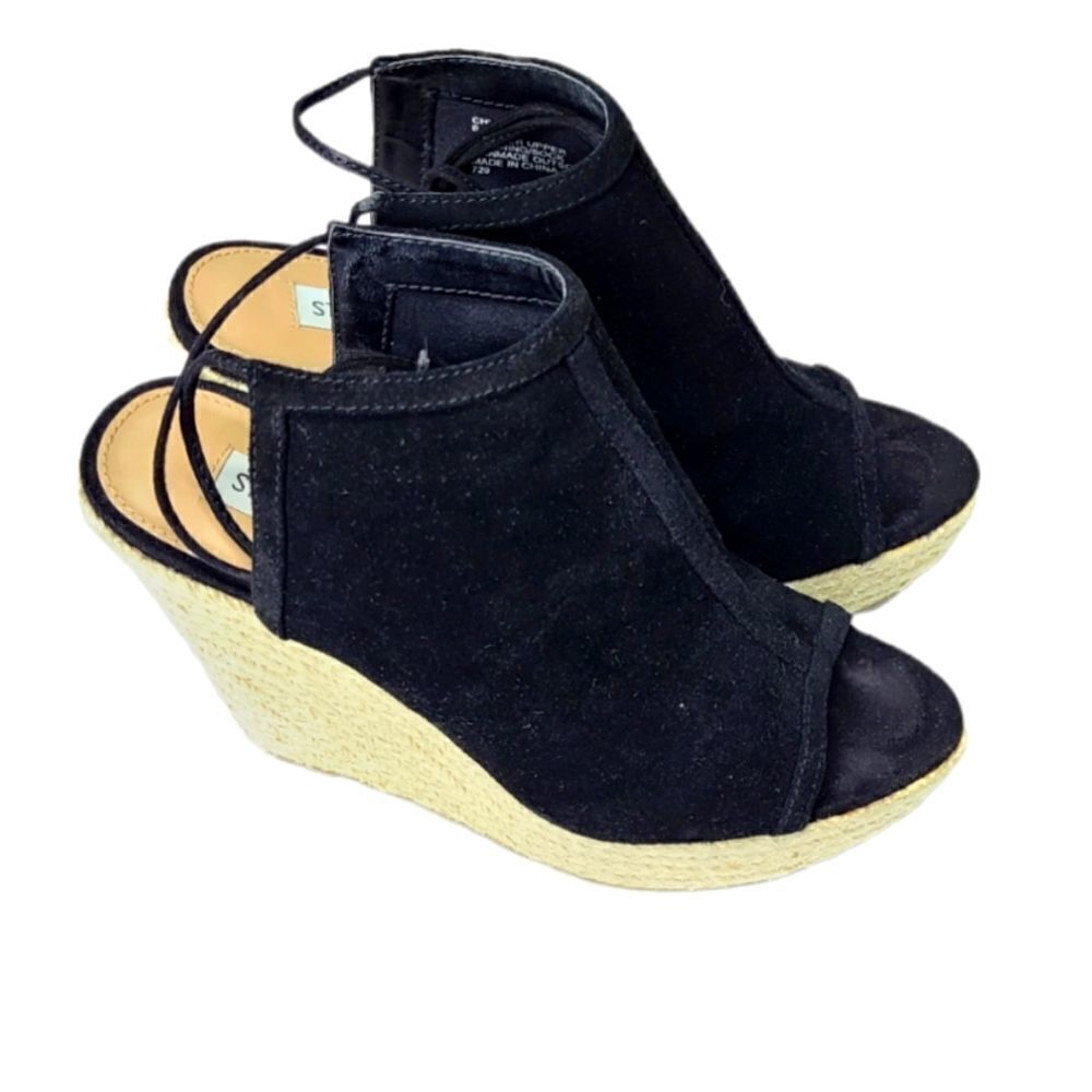 Steve Madden‎ Leather Upper Lace Up Wedges Size 8.5